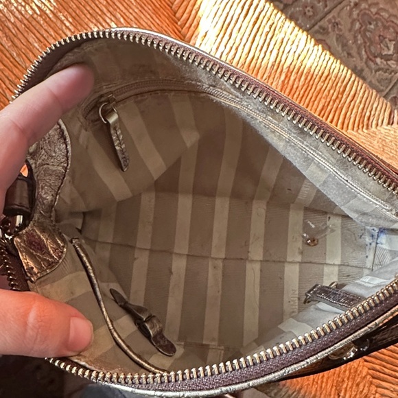 Brahmin mini duxbury multi  crescendo Crocodile Embossed Brown Bag - Picture 12 of 14